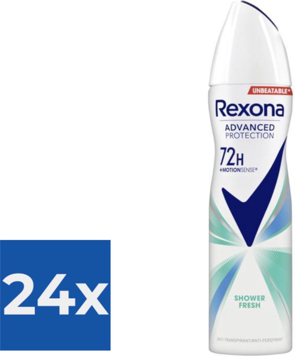 Goedkoopste Rexona Deo Spray 72H - Shower Fresh - Voordeelverpakking 24 x 150 ml