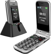 4G - Senioren Klaptelefoon - INCL Oplaadstation - NL Menutaal & Handleiding - GSM - Dubbele Display - Mobiele Telefoon - Grote Toetsen - Big Button - Ouderen - 2G / 3G / 4G