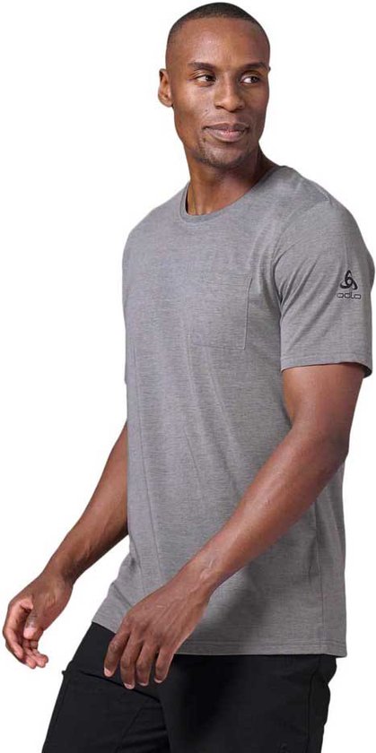 Odlo Crew Ascent 365 T-shirt Met Korte Mouwen Grijs M Man