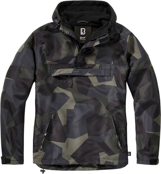 Brandit - Fleece Pull Over M90 darkcamo Windbreaker jacket - XXL - Multicolours