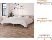 vidaXL Houten bedframe - Tweepersoons - 206.5 x 205.5 x 70 cm - Massief grenenhout - Bed