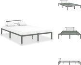 vidaXL Metalen Bedframe - Grijs - 210x170x63 cm - 160x200 cm (matras niet inbegrepen) - Eenvoudig te monteren - Bed