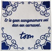 Er is geen aangenamere val dan een Carnaval - Toon Hermans - Opstrijk Embleem / Patch - Carnaval - Carnavals Emblemen