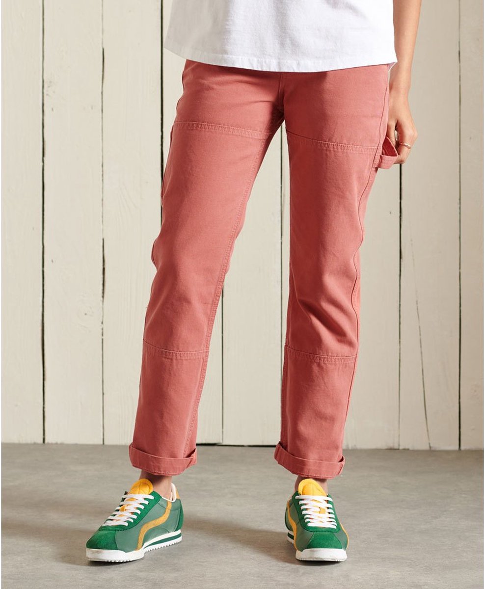 Superdry High Rise Carpenter Broek 28 32 Vrouw Rust