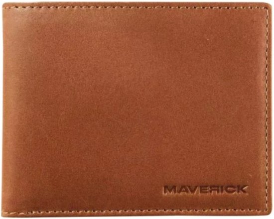 Maverick - Portefeuille RFID en cuir avec compartiment monnaie avec fermeture éclair