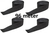 Crepe slinger - slingers zwart 4x 24 meter = 96 meter