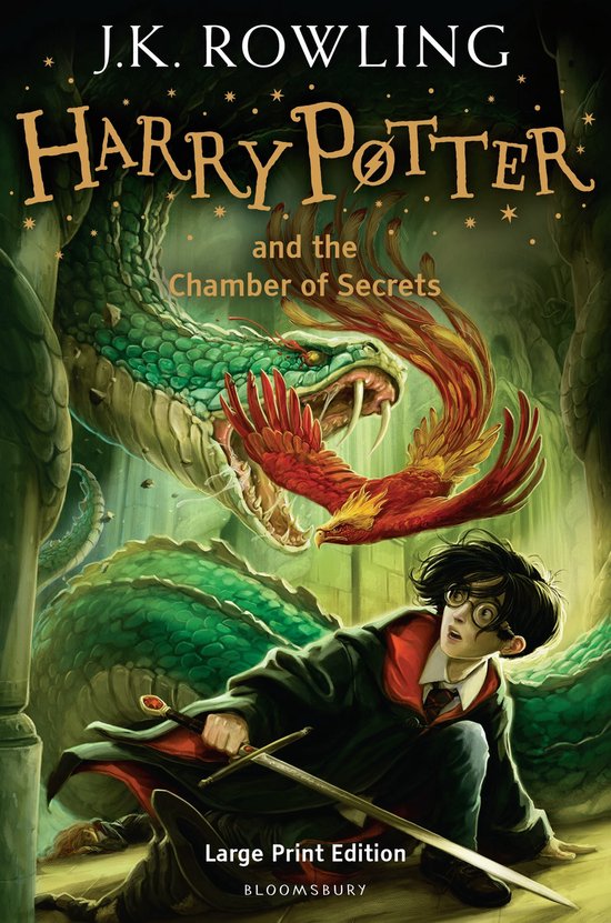 Harry Potter Chamber Secrets LARGE PRINT - cover