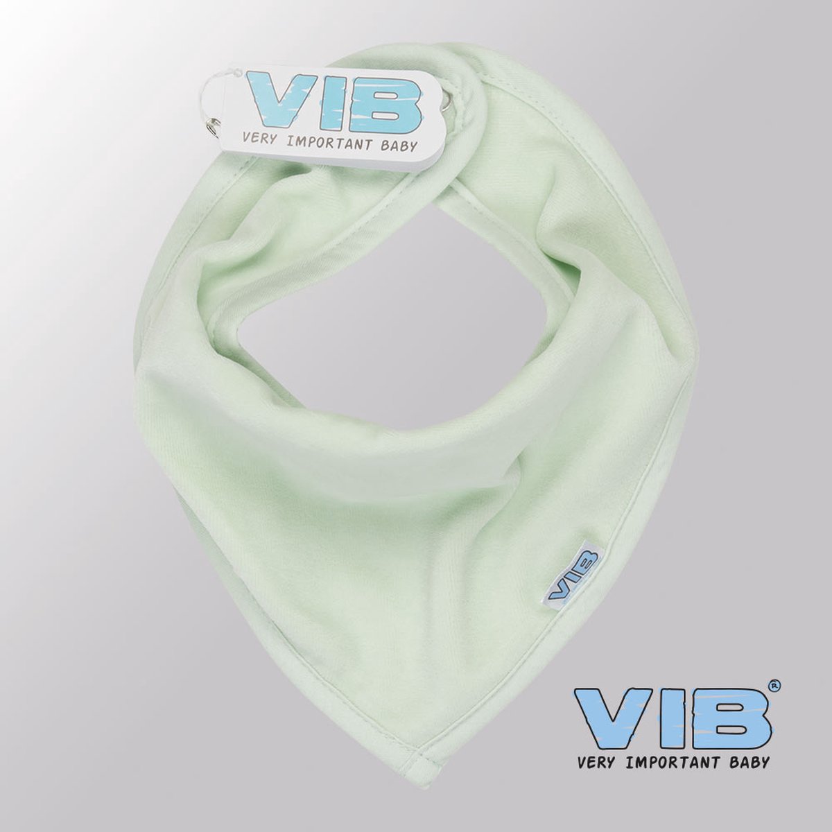 Goedkoopste VIB® - Bandana slab Luxe velours - Uni (Mint) - Babykleertjes - Baby cadeau - zwangerschap aankondiging - geboorte cadeau
