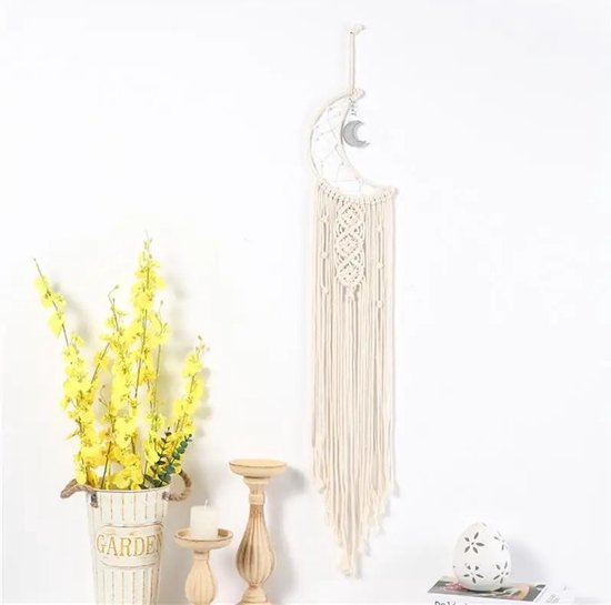 JUJOYBD 2er Set Holz Ornament Groß Wandbild 57x57cm, Shabby Weiß, Bohostyle Wanddeko für Wohnzimmer – Hängend oder Stehend