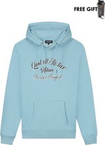 Quotrell - ATELIER MILANO CHAIN HOODIE - LIGHT BLUE/WHITE - L