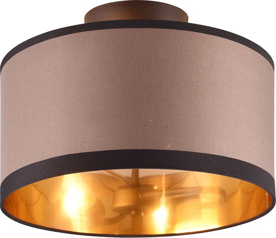 REALITY DAVOS - Plafondlamp - Zwart mat - excl. 2x E14 28W