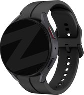 Bandz siliconen band 'Extreme' geschikt voor Samsung Galaxy Watch 6 / 6 Classic / 5 40mm & 44mm / 5 Pro / Watch 4 & Watch 4 Classic - Hoogwaardig siliconen materiaal smartwatch bandje met gespsluiting - zwart siliconen bandje