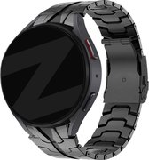 Bandz stalen band 'Iron' geschikt voor Samsung Galaxy Watch 6 / 6 Classic / 5 40mm & 44mm / 5 Pro / 4 & Watch 4 Classic - Hoogwaardig metalen smartwatch bandje - inclusief horloge inkorter - zwart stalen bandje