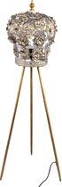 PTMD Loraz Staande Lamp - H130 x Ø37 cm - Ijzer - Goud