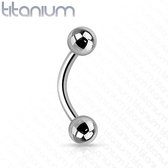 Piercing titanium rond basis 1.2x16 intern