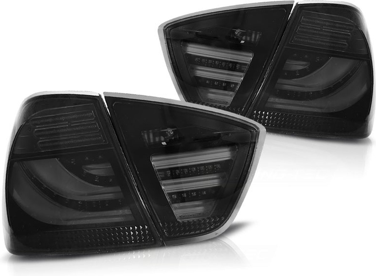 Achterlichten - BMW E90 03/2005-08/2008 - LED strip - smoke zwart