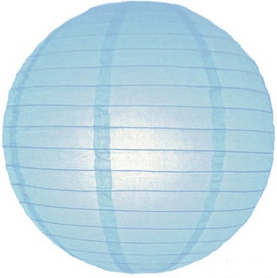 Lampionstokje 40 cm - met lampion - licht blauw - D25 cm - Sint Maarten — afbeelding 2