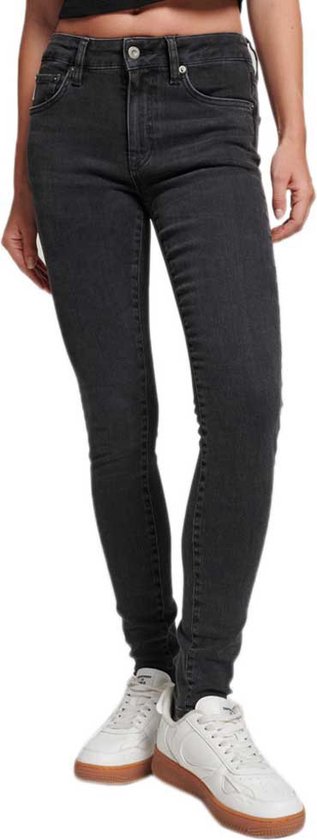 Superdry Vintage Mid Rise Skinny Jeans Zwart 29 / 30 Vrouw