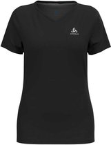 Odlo V-neck F-dry T-shirt Met Korte Mouwen Zwart S Vrouw