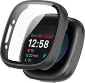 Watch case screenprotector - hoesje - geschikt voor Fitbit Versa 4 - zwart