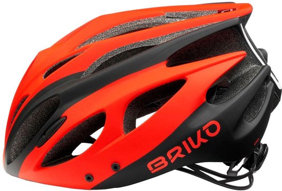 Briko Fietshelm Race unisex Zwart Rood - Kiso Bike Helmet Shiny Black Red -  M | bol