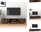 vidaXL TV-kast - trendy - Houten - 180 x 31.5 x 40 cm - Gerookt eiken - Kast
