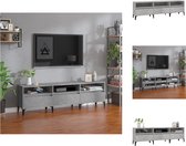 vidaXL TV-kast - betongrijs - 150 x 30 x 44.5 cm - opbergruimte + weergavefunctie - Kast