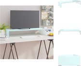 vidaXL TV-meubel - glas 80x30x13cm - groen - Kast