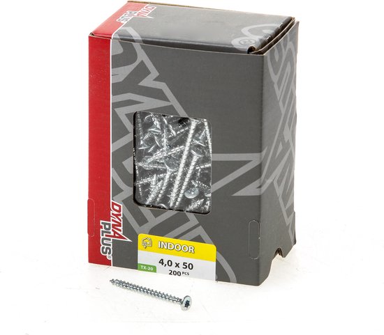 Dynaplus Vis pour aggloméré tête plate 4.0x50mm Torx20 galvanisée