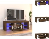 vidaXL Tv-meubel Wood - 120x35x40 cm - RGB LED-verlichting - Bruineiken - Kast