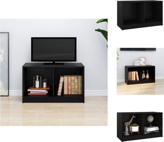 vidaXL Stereokast - TV-meubel - 70x33x42cm - zwart - Kast