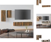 vidaXL Klassieke televisiekastenset - TV-meubel 30.5x30x90 cm - 30.5x30x60 cm - 80x30x30 cm - Gerookt eiken - Kast