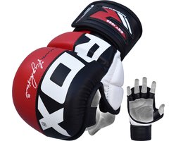 RDX Sports T6 Plus - MMA Handschoenen - Training - Sparring - Rood - Maat S
