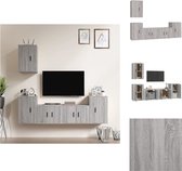 vidaXL TV-meubelset Sonoma Eiken - 2x 57x34.5x40 cm - 3x 40x34.5x60 cm - Kast
