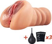 Lovellia Masturbator - 2-in-1 Vagina en Anus - Realistische huidtextuur - Draagbaar - Zacht materiaal - Heren seksspeeltje - Kunstvagina