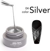 Jelly Bean Nail Polish spider gel Zilver - nail art gel Silver - UV gellak 5ml