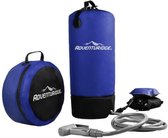 Adventuridge outdoor camping douche met voetpomp - watertank 11 L - Incl. praktische transporttas - Voor kamperen, hiken, op het strand