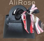 AliRose - Luxe Giftbag - 10 Stuks - For - Wedding - Birthday - Feest - Party - Black - Imitatie Leer - Hoge Kwaliteit - Zwart