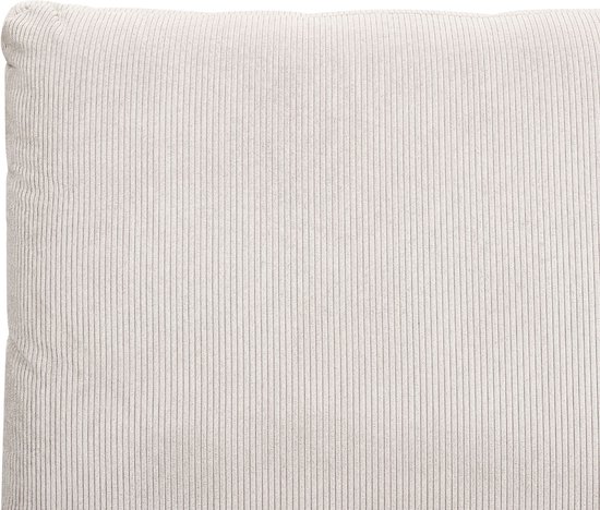 MELLE - Lit double - Beige clair - 140 x 200 cm - Velours côtelé