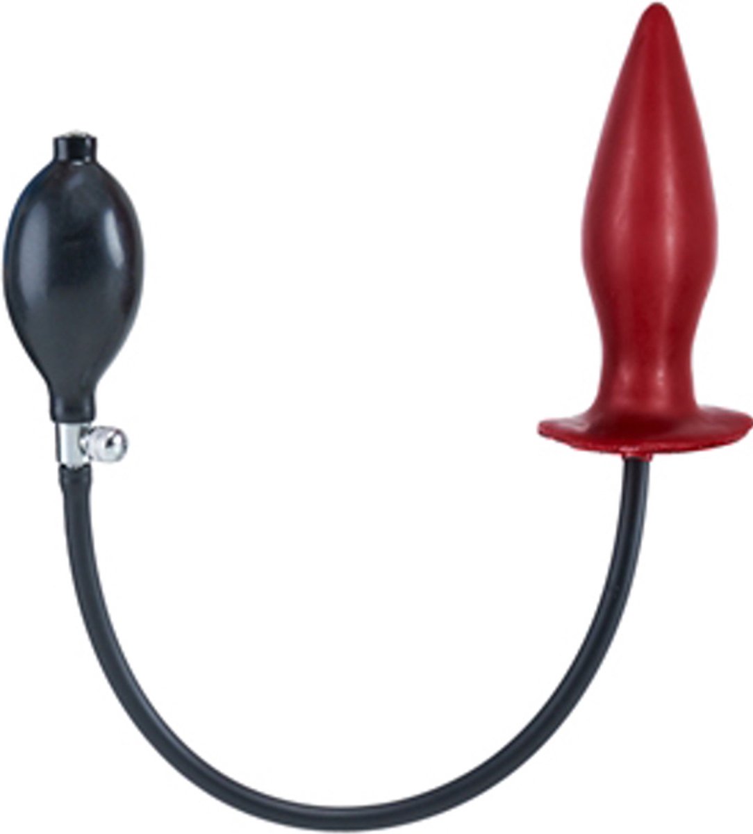 Opblaasbare butt plug - rood medium