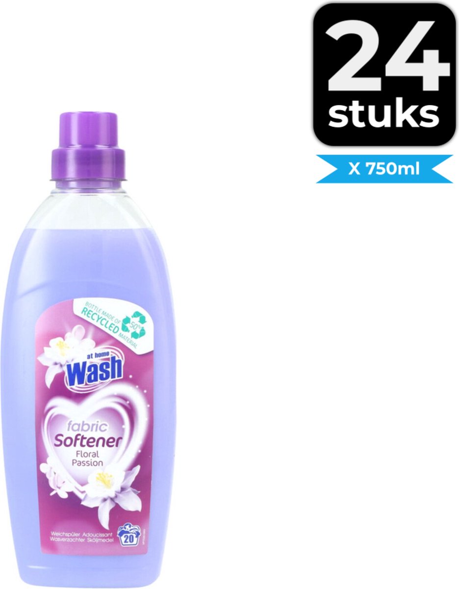 At Home Wasverzachter Floral Passion 750 ml - Voordeelverpakking 24 stuks