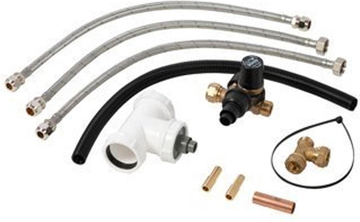 Plieger Boileraansluitset 12mm - Voor Plieger en Inventum boilers - Complete boiler aansluitset op Prijzenvolger.com