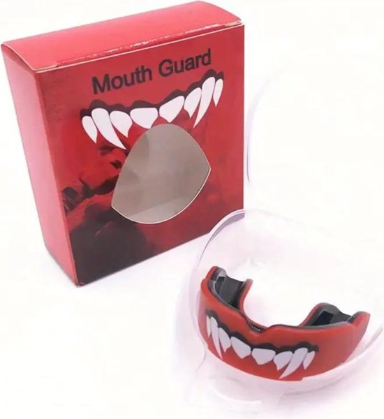 Livano Mouthguard - Kickboxing Mouthguard - Arts Martiaux - Mouthguard - Boxe - Adulte - Dents - Vampire - Rouge