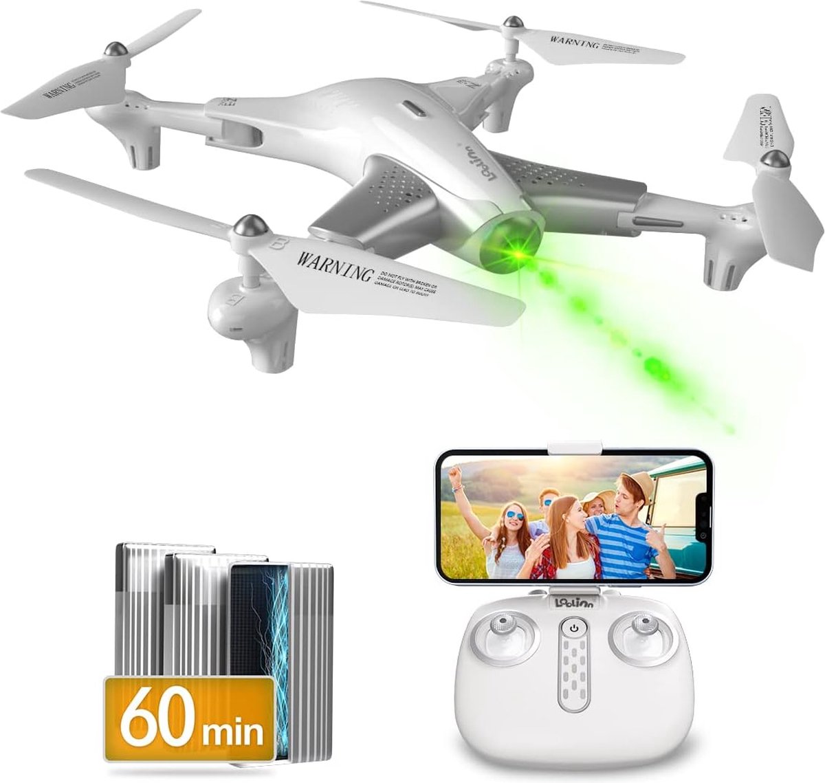 Equivera Drone voor Kinderen - Wit - Kinder Drone - Drone voor Beginners - Drone met Camera