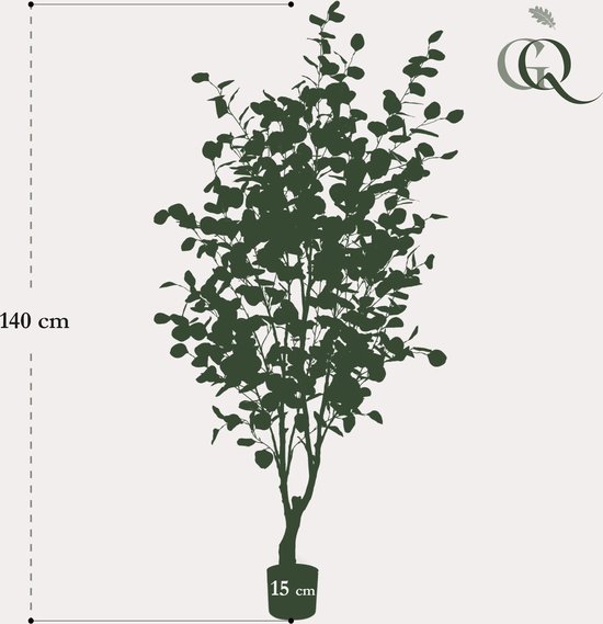 Plante artificielle - Eucalyptus - Gommier Bleu - 140 cm