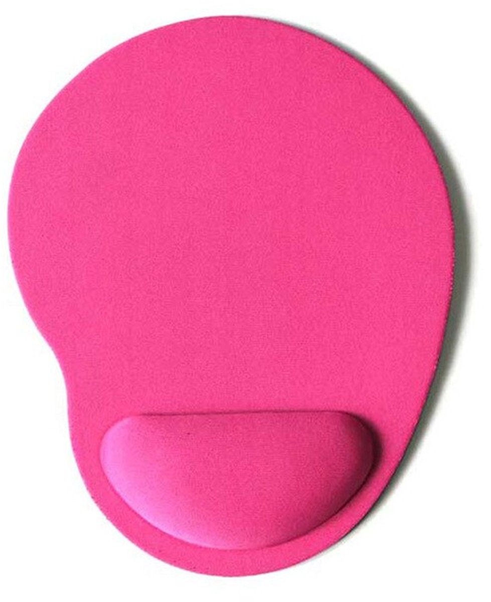 Gadgetpoint - Antislip Muismat - Polssteun - Mousepad - Rond Roze