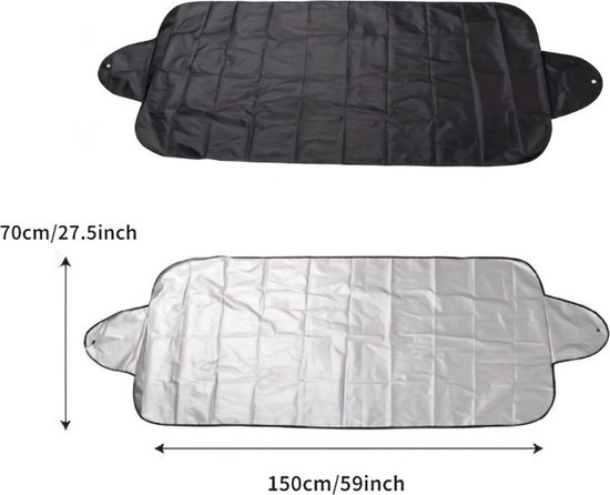 Livano Freeze Cover Car - Couverture Anti-Givre Voiture - Couverture de Glace - Couvre pare-brise Brise Antigel - Couverture de Pare-Brise-Couverture Anti-Glace - Couverture de Neige - Protection solaire - Pare-Soleil - Hiver