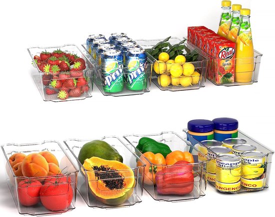 KICHLY Plastic Luchtdichte Voedselopslagcontainers - 24 Stuks  12 Containers 12 Klikdeksels Plastic Voedselcontainers Voor Keuken Koelkast Lekvrij Magnetron En Vriesbestendig Bpa Vrij Tra