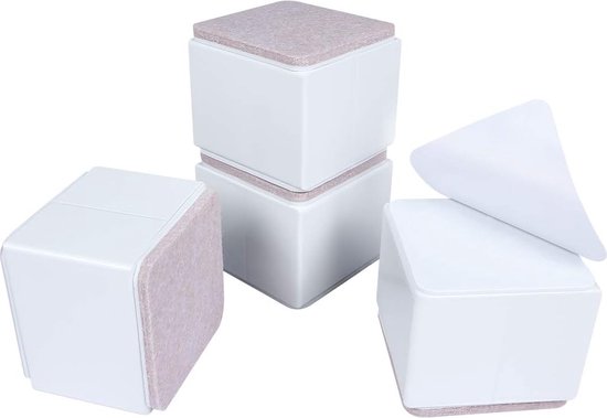 Flokoo - Meubelverhogers Vierkant - Bedverhogers - Tafelverhogers - Table Raisers