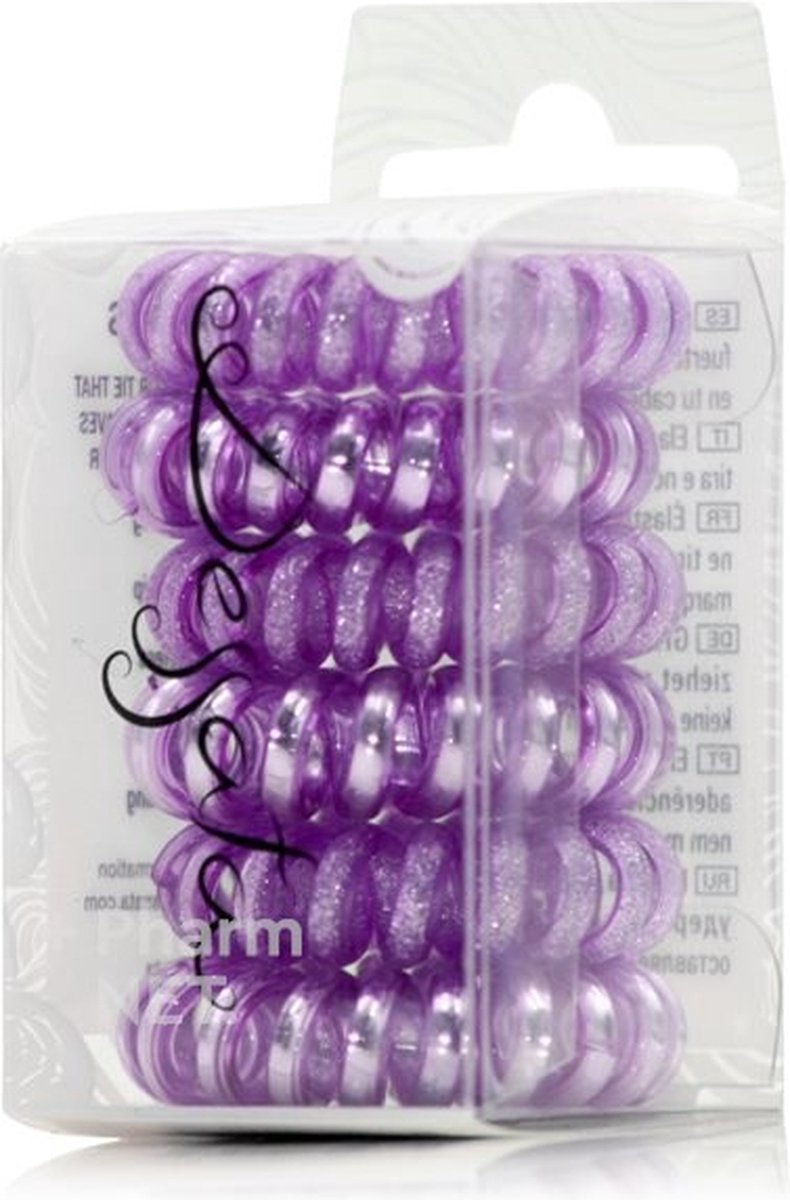 Dessata Hair Ties Purple (6pcs)